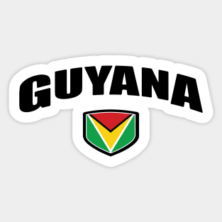 Guyana National Flag Shield Sticker